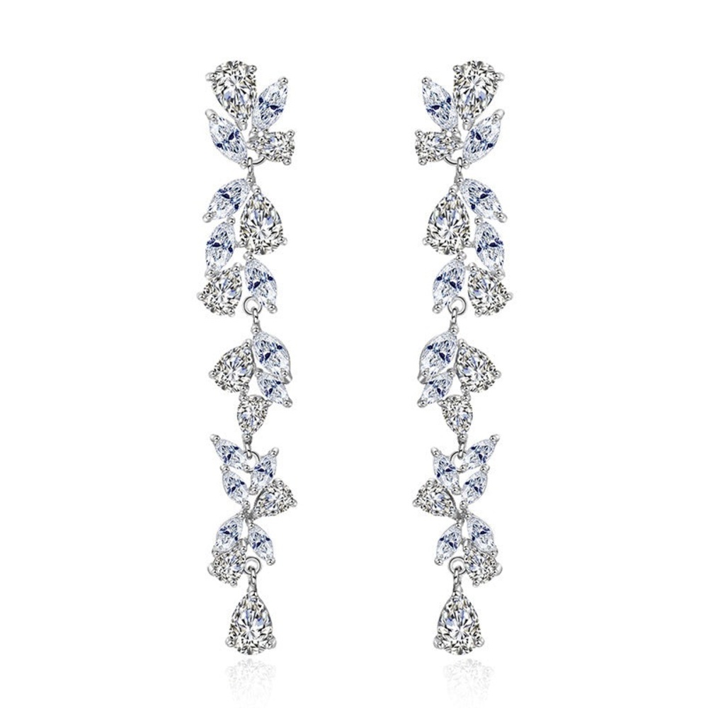 Untamed Petals Promise Crystal Drops Earrings - Picture 6 of 7